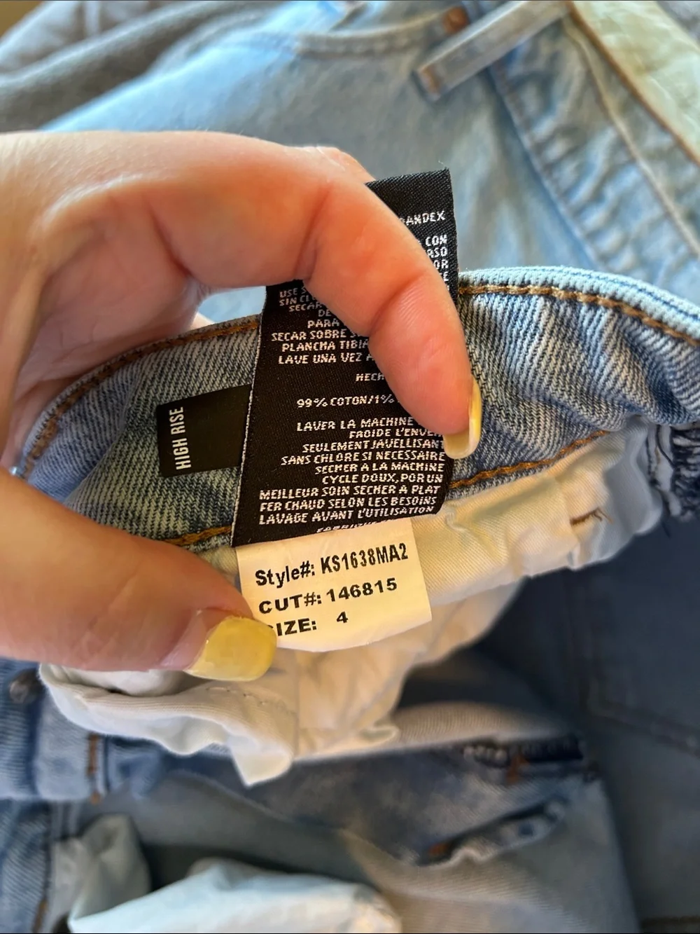 Kut from the Kloth Jane High Rise Long Distressed Denim Shorts Size 4
